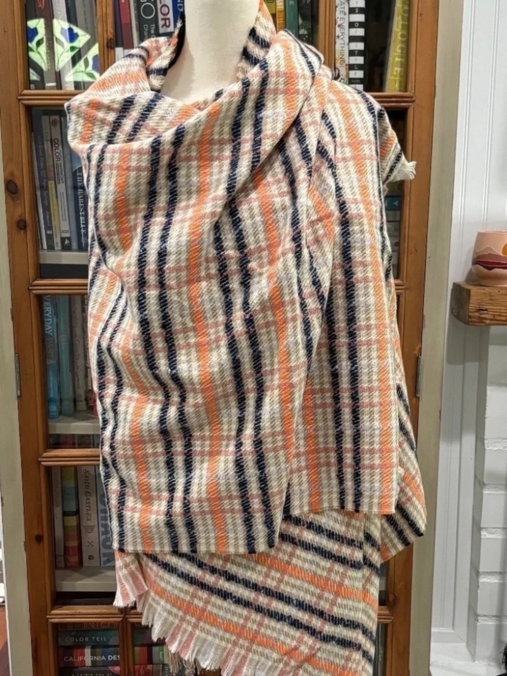 NWT Anthropologie Maeve Heritage Houndstooth Scarf